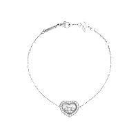 Chopard - ダイヤモンド ブレスレット ハッピーダイヤモンド アイコン 85A611-1201 バックルで留めたループビュー