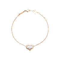 Chopard - Pulsera Diamantes Happy Diamonds Icons 85A611-5001 Vista abrochada en bucle con hebilla