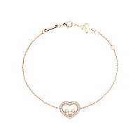 Chopard - Diamond Bracelet Happy Diamonds Icons 85A611-5201 fastened in a loop with the buckle view
