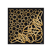黑色 - 90 x 90 厘米 围巾 平铺展示图