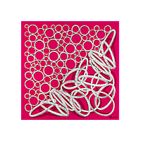 fuchsia - 90&nbsp;x 90 cm Foulard vue &agrave; plat