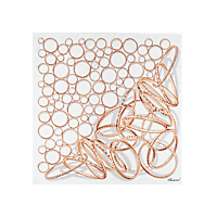 blanc - 90&nbsp;x 90 cm Foulard vue &agrave; plat