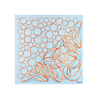 bleu clair - 90&nbsp;x 90 cm Foulard vue &agrave; plat