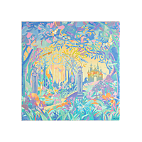 Hellblau &ndash; 90 x 90 cm Schal Flachansicht