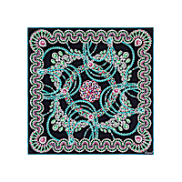 Navy blue - 90*90 cm Scarve flat view