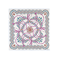 White - 90 x 90 cm (35.4" x 35.4") Scarf flat view