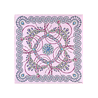 Light pink - 90 x 90 cm (35.4" x 35.4") Scarf flat view