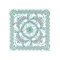 Light green - 90 * 90 cm Scarve flat view