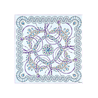 Light blue - 90 * 90 cm Scarve flat view