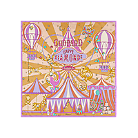 Light purple / Light orange - 90 x 90 cm (35.4&ldquo; x 35.4&rdquo;) Scarf flat view
