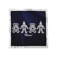 Chopard Navy Blue - 90 X 90 cm HAPPY BEAR AND CLOWN BLANKET front view