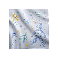 Chopard Blue - 90 x 90 cm Happy Clown Blanket front view