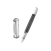 Chopard 碳纤维 - 镀钯 Brescia走珠笔 open pen front view