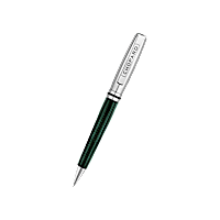 Chopard Green carbon fiber - palladium plated Brescia ballpoint pen front view