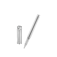 Chopard stainless steel Alpine Eagle rollerball open pen front view