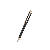 Chopard 黑色树脂 - 玫瑰金镀层 Alpine Eagle圆珠笔 front view