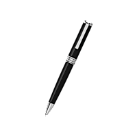 Chopard R&eacute;sine noire &ndash; m&eacute;tal argent&eacute; Stylo &agrave; bille Classic front view