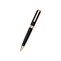 Chopard R&eacute;sine noire &ndash; m&eacute;tal rose dor&eacute; Stylo &agrave; bille Classic front view