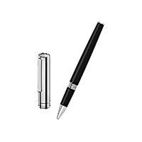 Chopard Black resin - silver-toned metal Classic rollerball pen open pen front view
