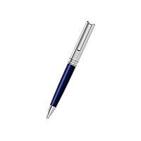 Chopard R&eacute;sine bleu marine &ndash; m&eacute;tal argent&eacute; Stylo &agrave; bille Classic front view