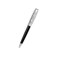 Chopard Black resin - silver-toned metal Brescia ballpoint pen front view