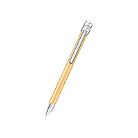 Chopard Metallo argentato e dorato giallo Penna a sfera Ice Cube  front view