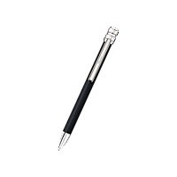 Chopard lacca nera e metallo argentato Penna a sfera Ice Cube  front view
