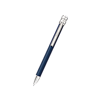 Chopard lacca blu marine e metallo argentato Penna a sfera Ice Cube  front view