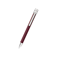 Chopard burgundy lacquer & silver-toned metal Ice Cube Pure ballpoint front view