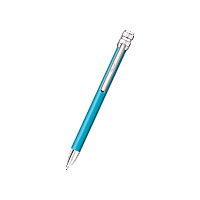 Chopard lacca blu ghiaccio e metallo argentato Penna a sfera Ice Cube  front view