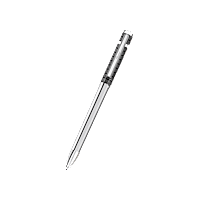 Chopard Metal de color negro cepillado y pleateado BOL&Iacute;GRAFO ICE CUBE front view