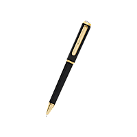 Chopard stainless steel black-toned Happy diamonds ballpoint pen front view