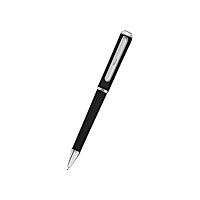 Chopard stainless steel with black-toned Happy diamonds ballpoint pen front view