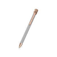 Chopard Brushed silver-toned metal with polish rose gold-toned cubes Ice Cube Pure ballpoint front view