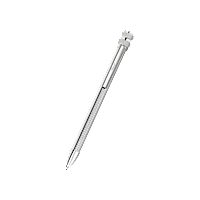 Chopard silver-toned metal with cubes motif barrel Ice Cube Pure ballpoint front view