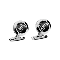 Chopard Acier inoxydable - noir Boutons de manchette Classic vue avant