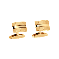 Chopard m&eacute;tal bross&eacute; dor&eacute; Boutons De Manchette Ice Cube Incurv&eacute;s vue avant