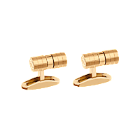 Chopard m&eacute;tal bross&eacute; dor&eacute; Boutons De Manchette Ice Cube Au Profil Cylindrique vue avant