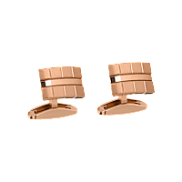 Chopard m&eacute;tal bross&eacute; rose dor&eacute;  Boutons De Manchette Ice Cube Incurv&eacute;s vue avant