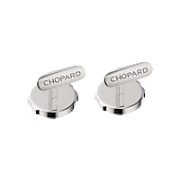 Chopard萧邦 &ldquo;罗纳蓝&rdquo;嵌饰 - 银色金属 Alpine Eagle袖扣  背面图