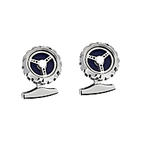 Chopard damasquinage argent&eacute; - m&eacute;tal argent&eacute; et noir Boutons de manchette Classic Racing vue avant