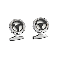 Chopard damasquinage argent&eacute; - m&eacute;tal argent&eacute; et noir Boutons de manchette Classic Racing vue avant