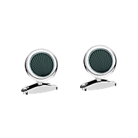 Chopard insert vert - m&eacute;tal argent&eacute; Boutons de manchette L.U.C vue avant
