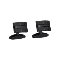 Chopard acier inoxydable bross&eacute; noir  Boutons de manchette Ice Cube vue avant