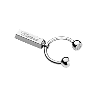Chopard Palladium finish Lingot Chopard key holder front view