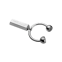 Chopard Brushed Palladium finish Lingot Chopard key holder front view