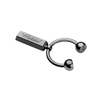 Chopard Darkened Palladium finish Lingot Chopard key holder front view