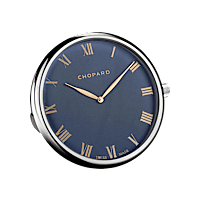 Chopard Silver-toned metal Classic table clock front view