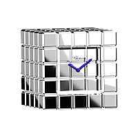 Chopard Silver-toned metal Ice Cube Table Clock front view