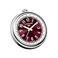 Chopard Silver-toned metal Classic Racing table clock front view